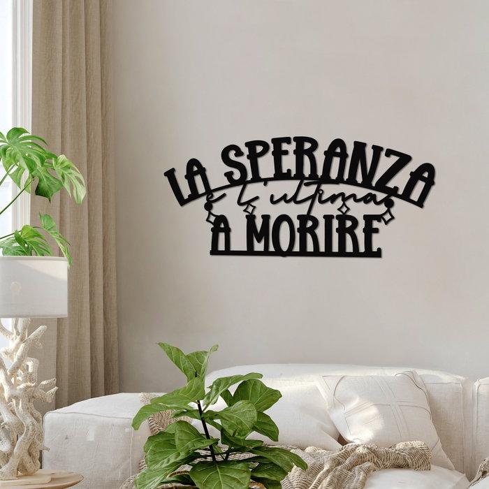 Wallity La Speranza 2 Accesorio decorativo de pared de metal Negro